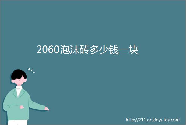 2060泡沫砖多少钱一块